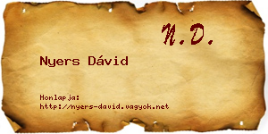 Nyers Dávid névjegykártya
